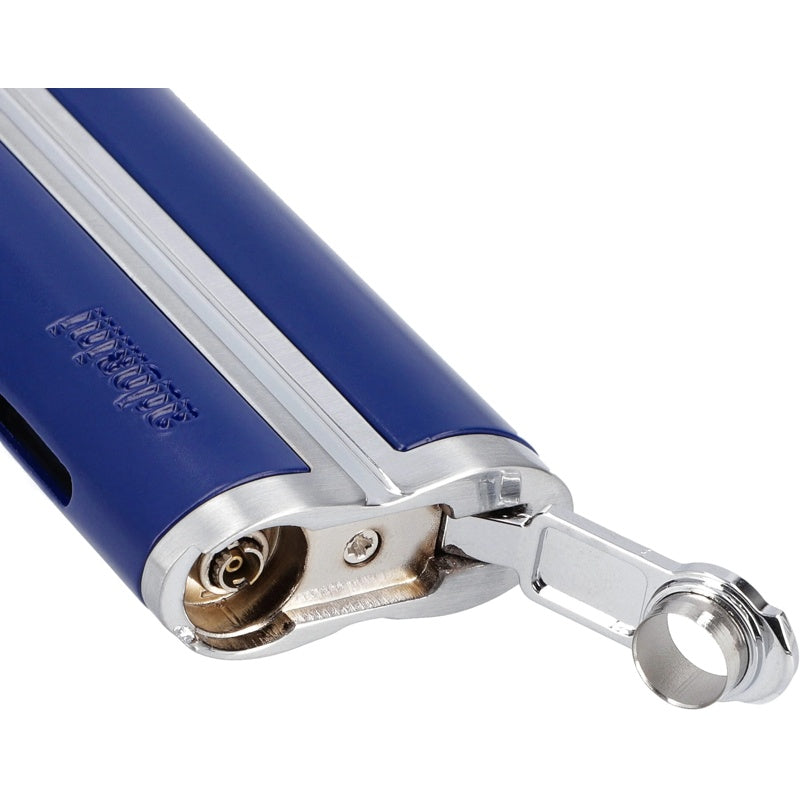 Isqueiro Single Jet Curve Azul / Prata Acetinado incl. Cigar Punch - Mercado de Luxo - O Maior E-Commerce de Bens, Produtos e Serviços de Luxo do Brasil.
