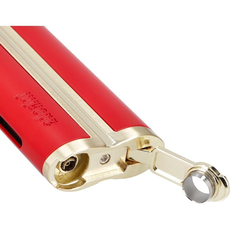 Single Jet Curve Lighter Red / Satin Gold incl. Cigarro Punch - Mercado de Luxo - O Maior E-Commerce de Bens, Produtos e Serviços de Luxo do Brasil.