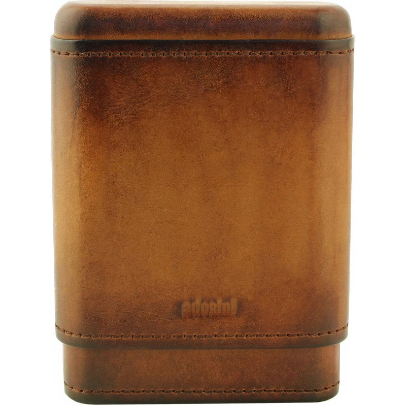 Estojo de couro genuíno vintage 3-5 charutos marrom - Mercado de Luxo - O Maior E-Commerce de Bens, Produtos e Serviços de Luxo do Brasil.