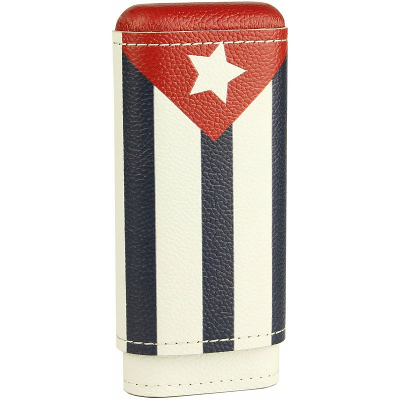 Estojo para charutos couro legítimo 2-3 charutos bandeira cubana - Mercado de Luxo - O Maior E-Commerce de Bens, Produtos e Serviços de Luxo do Brasil.