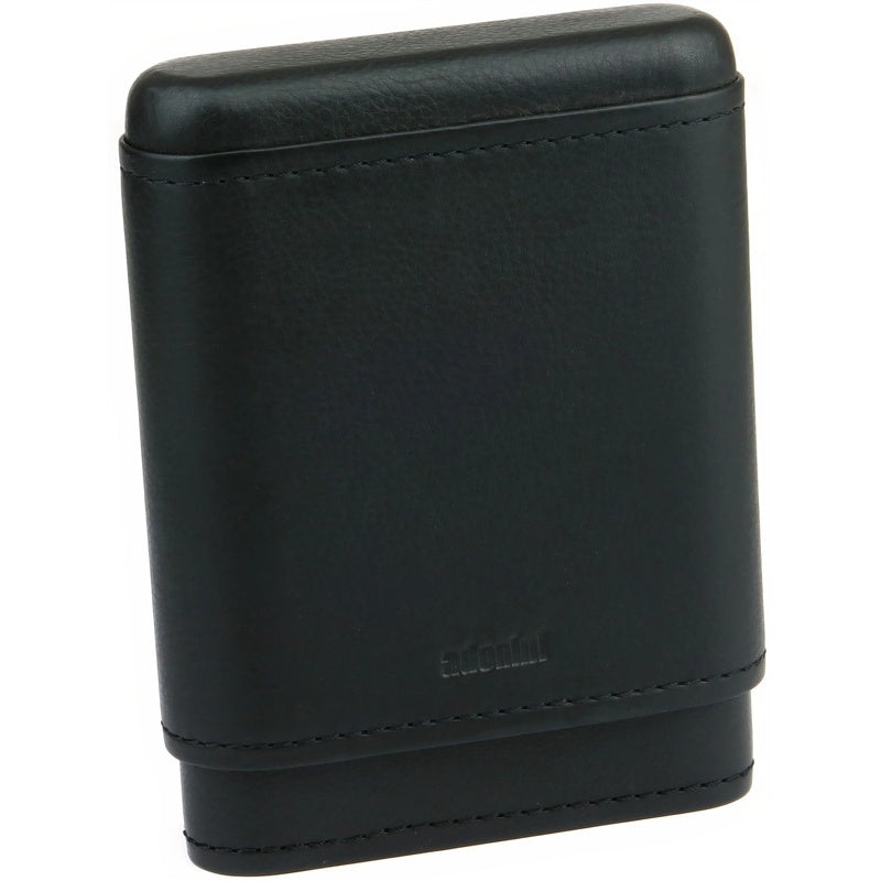 Estojo para 3-5 charutos em couro legítimo preto - Mercado de Luxo - O Maior E-Commerce de Bens, Produtos e Serviços de Luxo do Brasil.