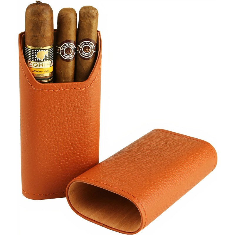 Estojo para charutos couro legítimo 2-3 charutos Laranja Crocus - Mercado de Luxo - O Maior E-Commerce de Bens, Produtos e Serviços de Luxo do Brasil.