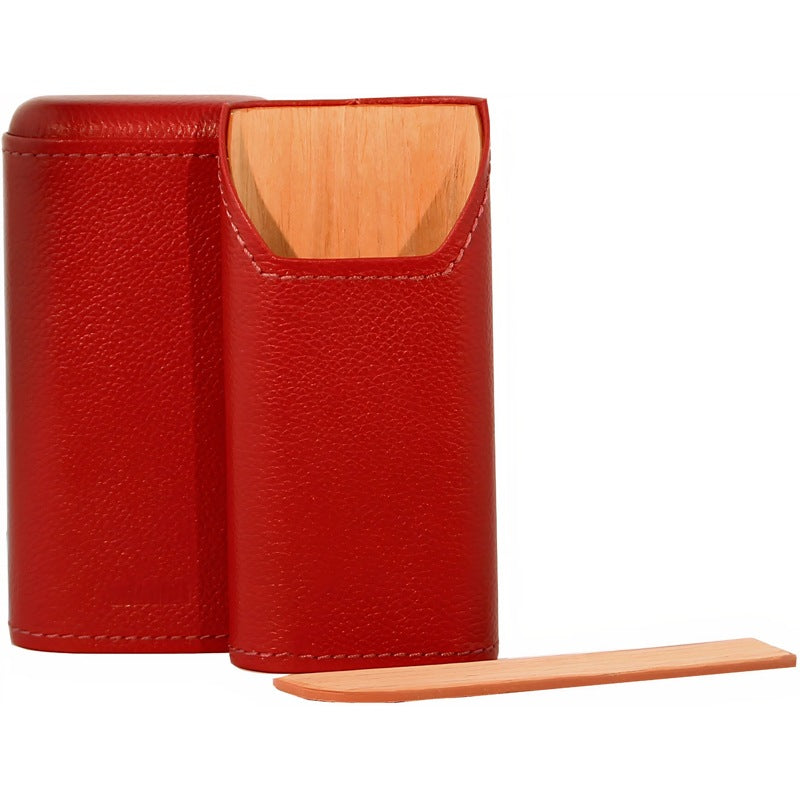 Estojo vermelho para 2-3 charutos em couro legítimo - Mercado de Luxo - O Maior E-Commerce de Bens, Produtos e Serviços de Luxo do Brasil.