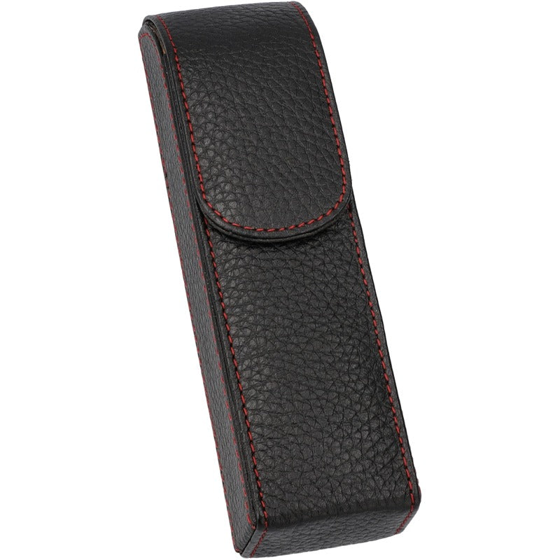 Estojo de bolso para 2 charutos preto com fio vermelho - Mercado de Luxo - O Maior E-Commerce de Bens, Produtos e Serviços de Luxo do Brasil.