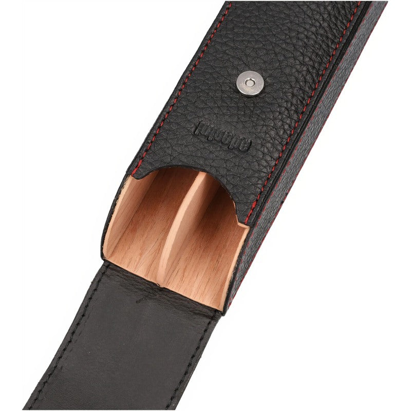 Estojo de bolso para 2 charutos preto com fio vermelho - Mercado de Luxo - O Maior E-Commerce de Bens, Produtos e Serviços de Luxo do Brasil.