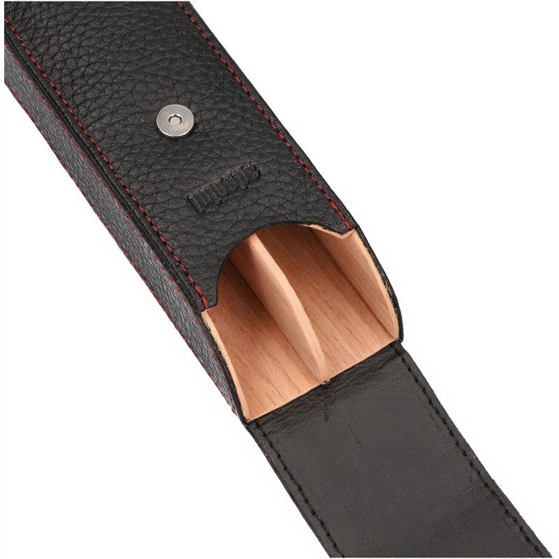 Estojo de bolso para 2 charutos preto com fio vermelho - Mercado de Luxo - O Maior E-Commerce de Bens, Produtos e Serviços de Luxo do Brasil.