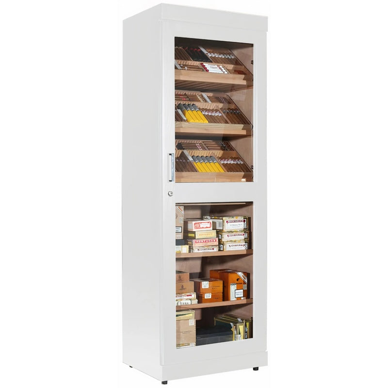 Umidor tipo gabinete Roma Adorini com umidificador eletrônico branco - Mercado de Luxo - O Maior E-Commerce de Bens, Produtos e Serviços de Luxo do Brasil.