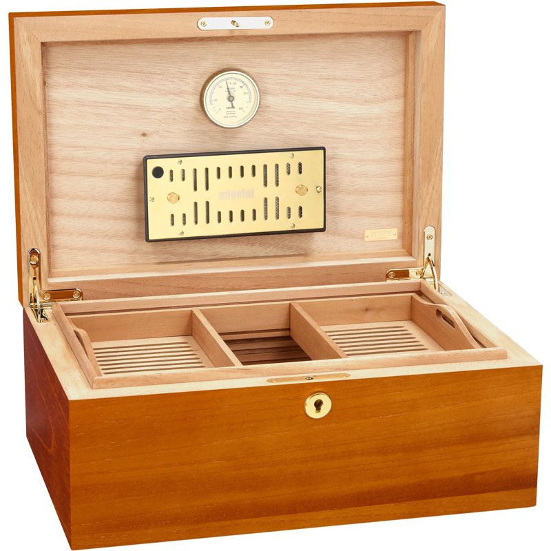 Umidor Cedro Deluxe Adorini preto tamanho grande - Mercado de Luxo - O Maior E-Commerce de Bens, Produtos e Serviços de Luxo do Brasil.