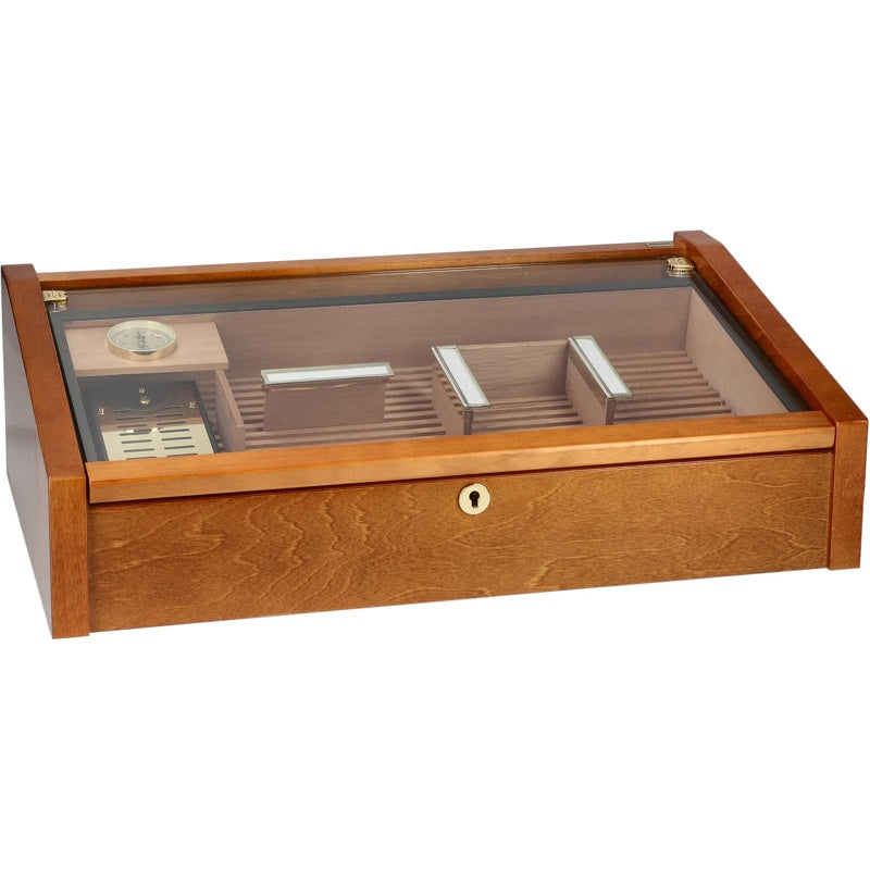 Umidor Vega Deluxe Glass Top Marrom - Mercado de Luxo - O Maior E-Commerce de Bens, Produtos e Serviços de Luxo do Brasil.