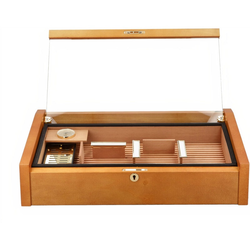 Umidor Vega Deluxe Glass Top Marrom - Mercado de Luxo - O Maior E-Commerce de Bens, Produtos e Serviços de Luxo do Brasil.