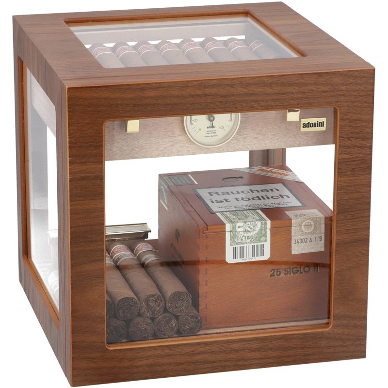 Umidor Cubo Deluxe Nogueira - Mercado de Luxo - O Maior E-Commerce de Bens, Produtos e Serviços de Luxo do Brasil.