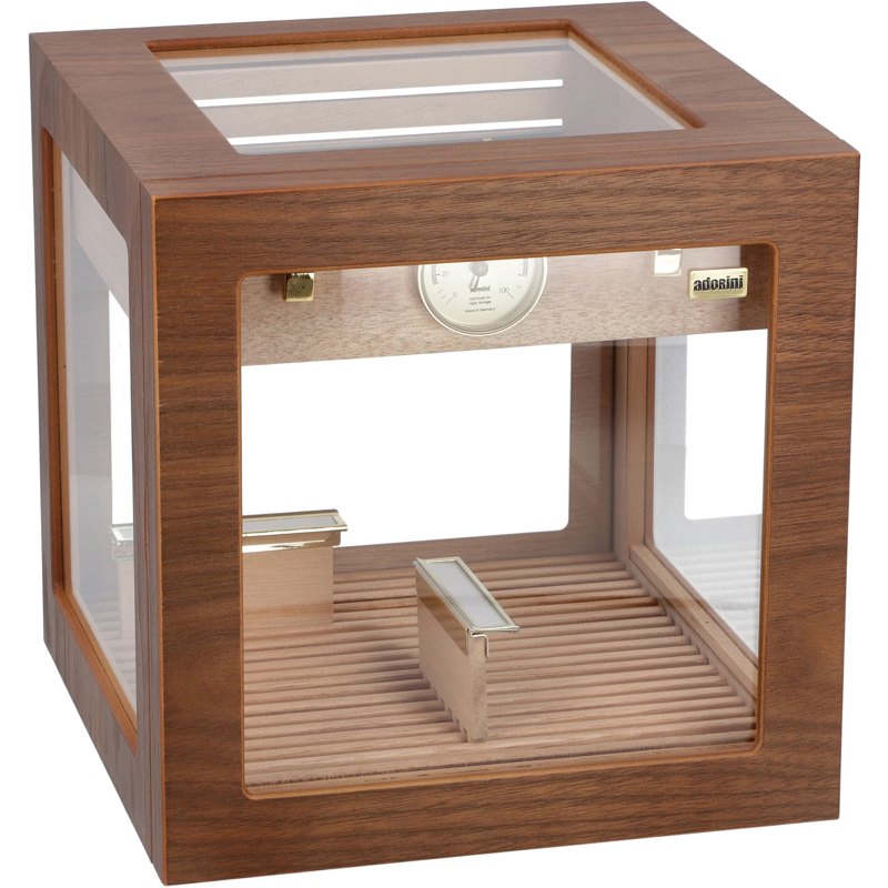 Umidor Cubo Deluxe Nogueira - Mercado de Luxo - O Maior E-Commerce de Bens, Produtos e Serviços de Luxo do Brasil.