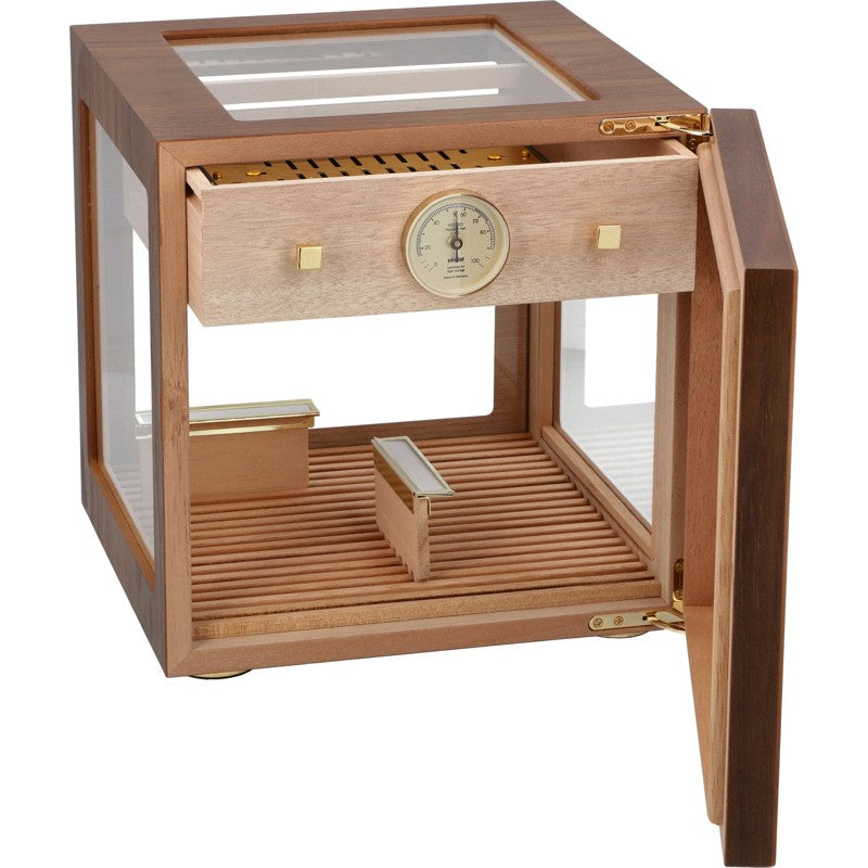 Umidor Cubo Deluxe Nogueira - Mercado de Luxo - O Maior E-Commerce de Bens, Produtos e Serviços de Luxo do Brasil.
