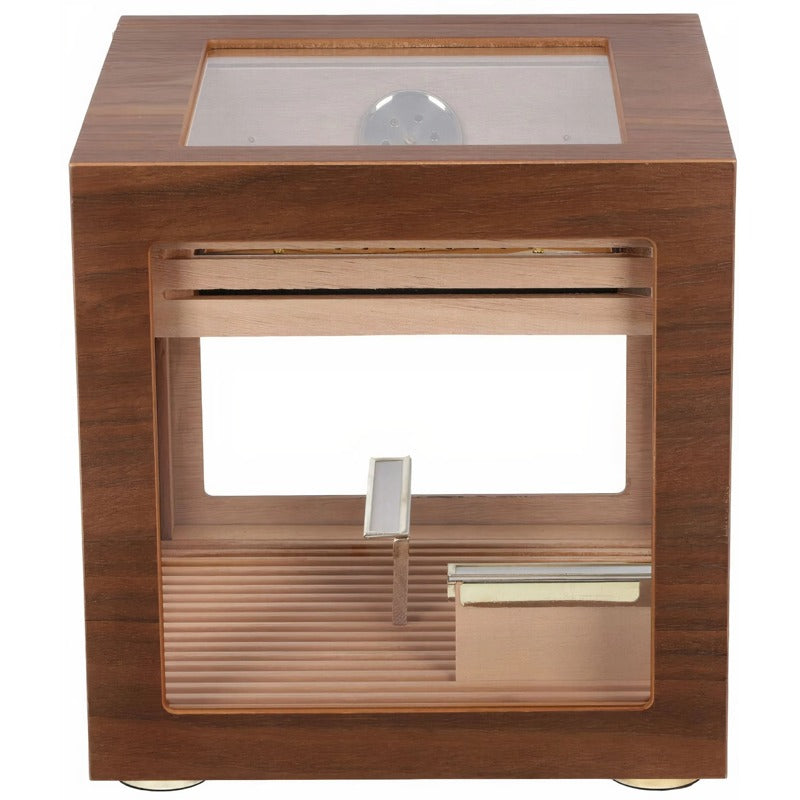 Umidor Cubo Deluxe Nogueira - Mercado de Luxo - O Maior E-Commerce de Bens, Produtos e Serviços de Luxo do Brasil.