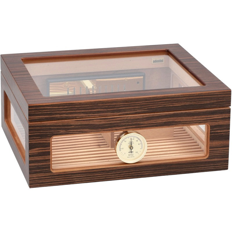 Umidor Treviso Deluxe Adorini com vidro - Mercado de Luxo - O Maior E-Commerce de Bens, Produtos e Serviços de Luxo do Brasil.