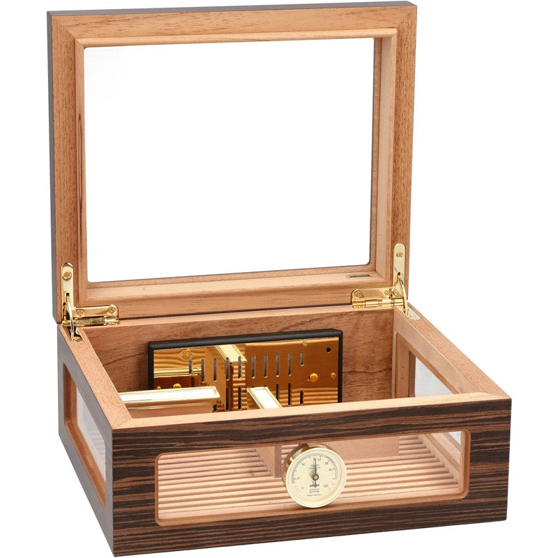 Umidor Treviso Deluxe Adorini com vidro - Mercado de Luxo - O Maior E-Commerce de Bens, Produtos e Serviços de Luxo do Brasil.