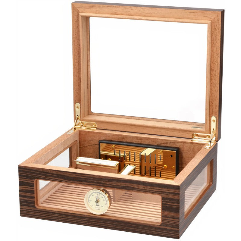 Umidor Treviso Deluxe Adorini com vidro - Mercado de Luxo - O Maior E-Commerce de Bens, Produtos e Serviços de Luxo do Brasil.