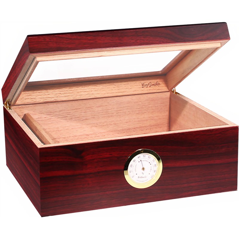 Umidor Medium marrom com tampa de vidro - Mercado de Luxo - O Maior E-Commerce de Bens, Produtos e Serviços de Luxo do Brasil.