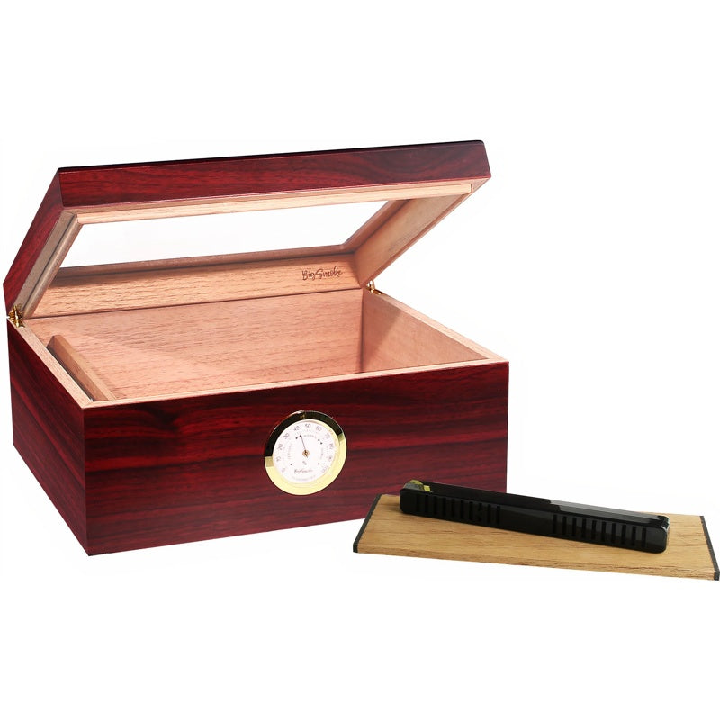 Umidor Medium marrom com tampa de vidro - Mercado de Luxo - O Maior E-Commerce de Bens, Produtos e Serviços de Luxo do Brasil.