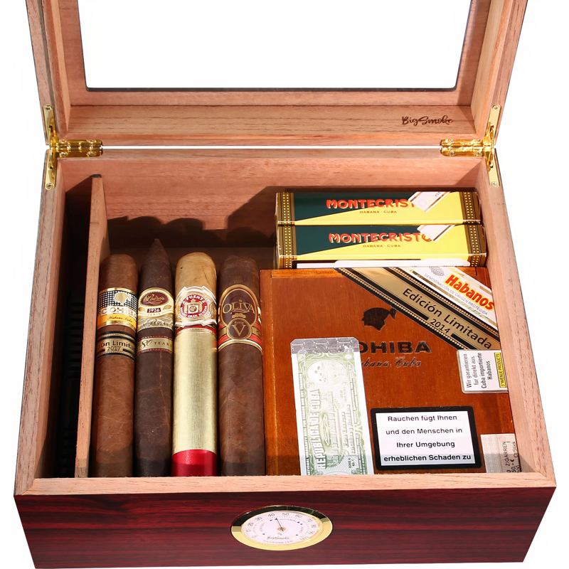 Umidor Medium marrom com tampa de vidro - Mercado de Luxo - O Maior E-Commerce de Bens, Produtos e Serviços de Luxo do Brasil.