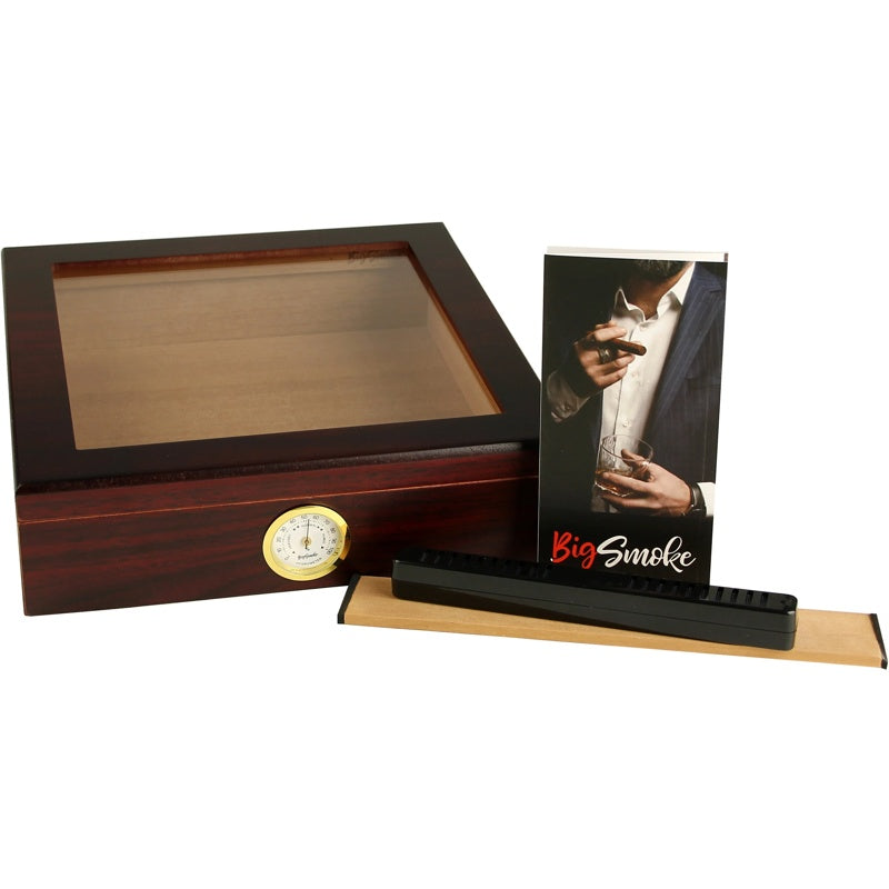 Umidor marrom com tampa de vidro - Mercado de Luxo - O Maior E-Commerce de Bens, Produtos e Serviços de Luxo do Brasil.