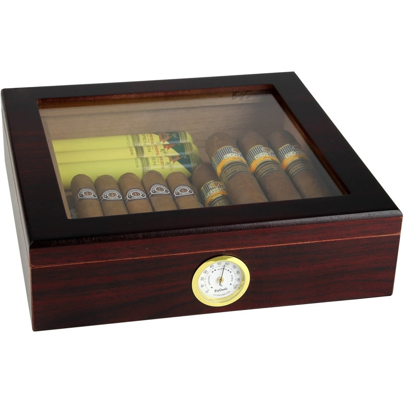 Umidor marrom com tampa de vidro - Mercado de Luxo - O Maior E-Commerce de Bens, Produtos e Serviços de Luxo do Brasil.