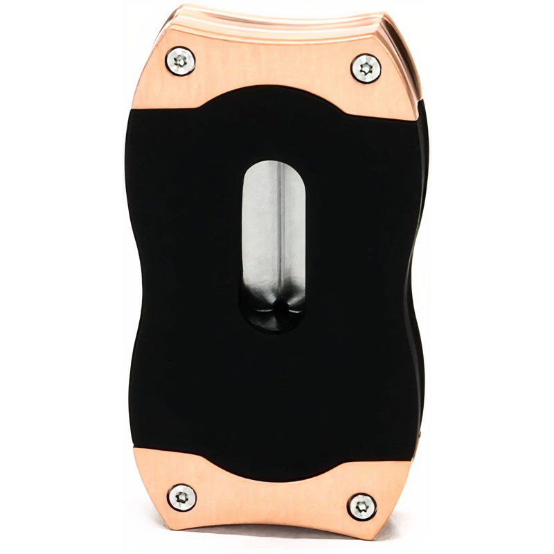 Cortador de charuto V-Cut - Preto/Dourado Rosê - Mercado de Luxo - O Maior E-Commerce de Bens, Produtos e Serviços de Luxo do Brasil.