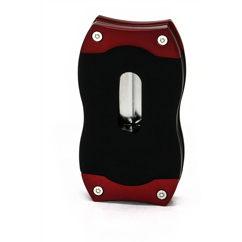 Cortador de charuto V-Cut - Preto/Vermelho - Mercado de Luxo - O Maior E-Commerce de Bens, Produtos e Serviços de Luxo do Brasil.