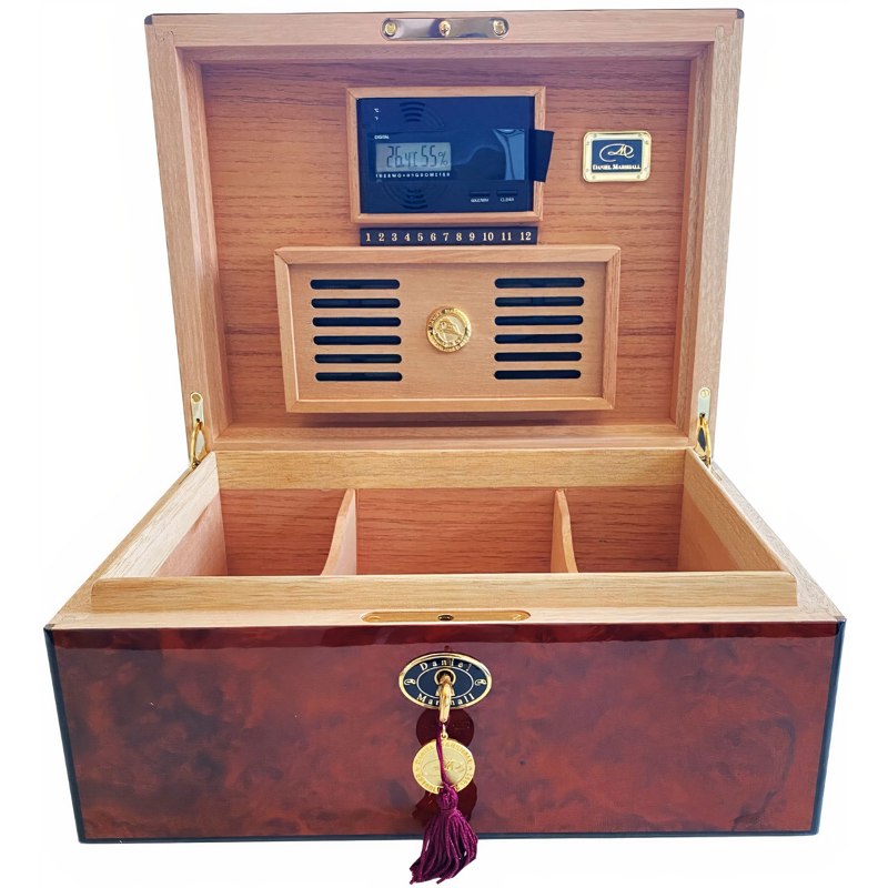 Umidor em madeira de burl Golden Brown - Mercado de Luxo - O Maior E-Commerce de Bens, Produtos e Serviços de Luxo do Brasil.