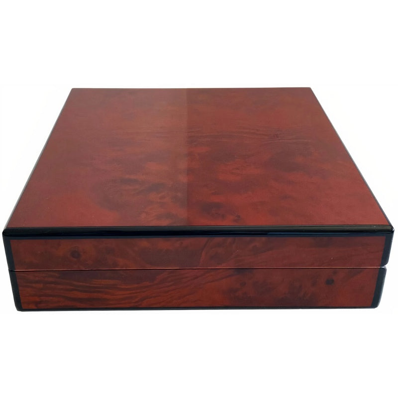 Umidor para viagens em madeira de burl - Mercado de Luxo - O Maior E-Commerce de Bens, Produtos e Serviços de Luxo do Brasil.