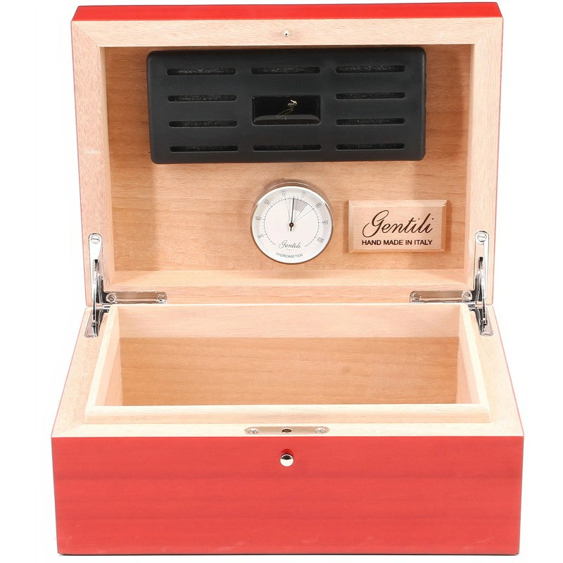 Umidor Vermelho para 10 Charutos - Mercado de Luxo - O Maior E-Commerce de Bens, Produtos e Serviços de Luxo do Brasil.