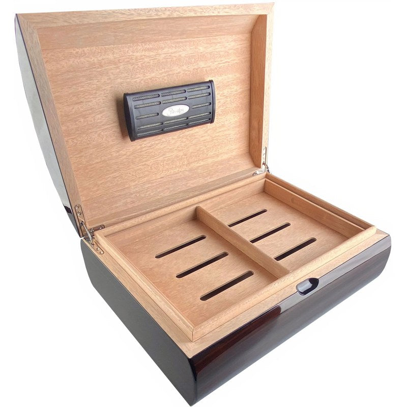 Umidor Ebony Design Gloss 50 Charutos - Mercado de Luxo - O Maior E-Commerce de Bens, Produtos e Serviços de Luxo do Brasil.