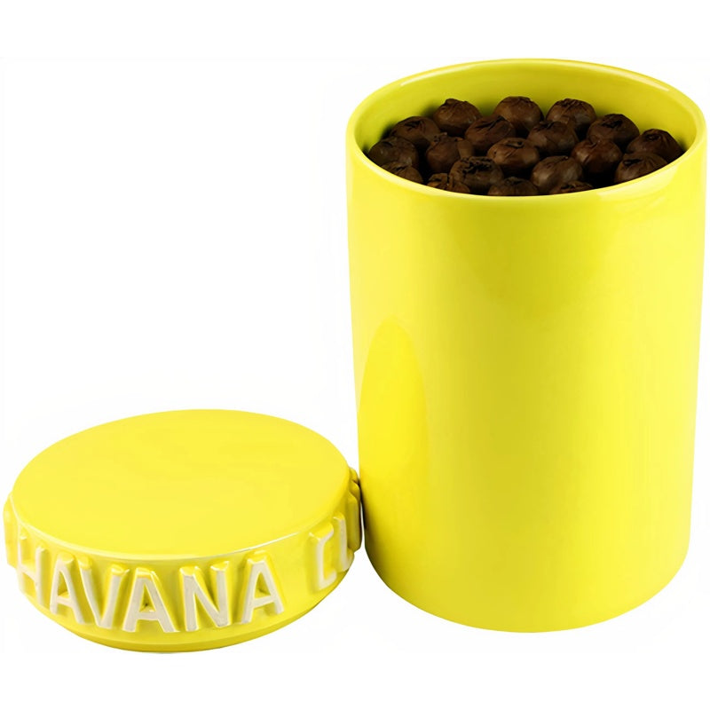 Umidor frasco amarelo para charuto Tinaja - Mercado de Luxo - O Maior E-Commerce de Bens, Produtos e Serviços de Luxo do Brasil.