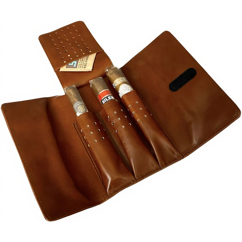Bolsa para charutos Henk Saddle em couro vintage - Mercado de Luxo - O Maior E-Commerce de Bens, Produtos e Serviços de Luxo do Brasil.