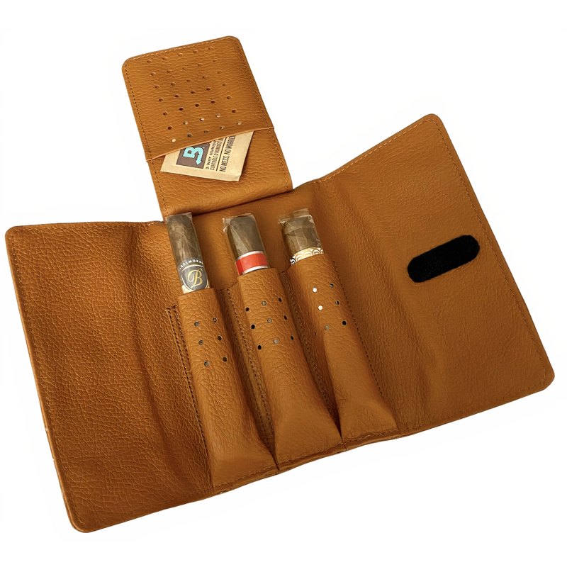 Bolsa para charutos Dollardo couro nappa conhaque - Mercado de Luxo - O Maior E-Commerce de Bens, Produtos e Serviços de Luxo do Brasil.