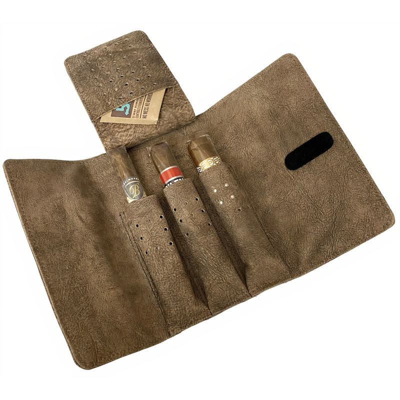 Bolsa para charutos Reindeer em couro vintage - Mercado de Luxo - O Maior E-Commerce de Bens, Produtos e Serviços de Luxo do Brasil.