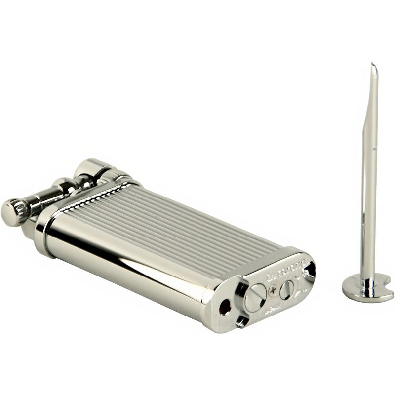 Isqueiro de cachimbo Old Boy cromado com listras - Mercado de Luxo - O Maior E-Commerce de Bens, Produtos e Serviços de Luxo do Brasil.