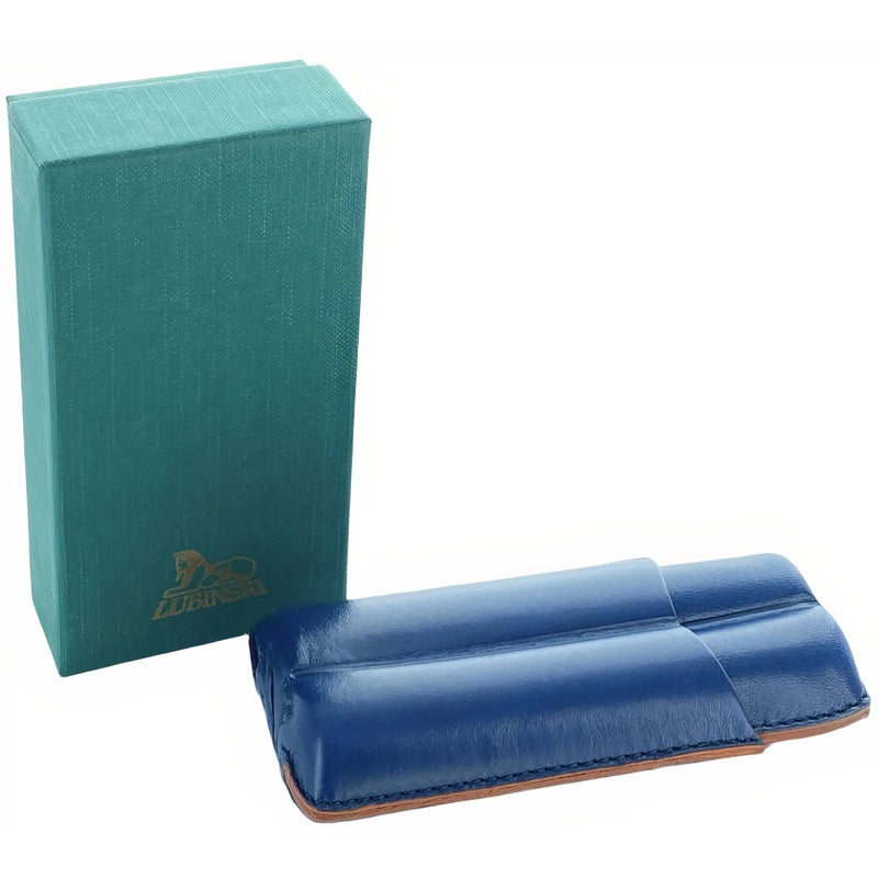 Estojo para charutos Couro 2 Robusto azul - Mercado de Luxo - O Maior E-Commerce de Bens, Produtos e Serviços de Luxo do Brasil.
