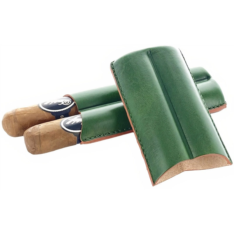 Estojo para charutos Couro 2 Robusto verde - Mercado de Luxo - O Maior E-Commerce de Bens, Produtos e Serviços de Luxo do Brasil.