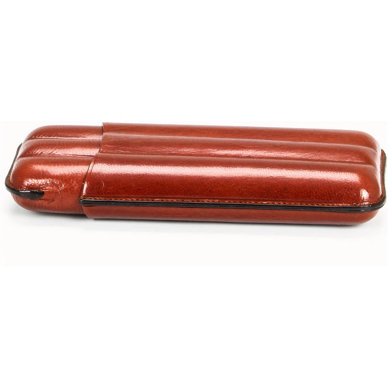 Estojo triplo para Coronas Goatskin Havane - Mercado de Luxo - O Maior E-Commerce de Bens, Produtos e Serviços de Luxo do Brasil.