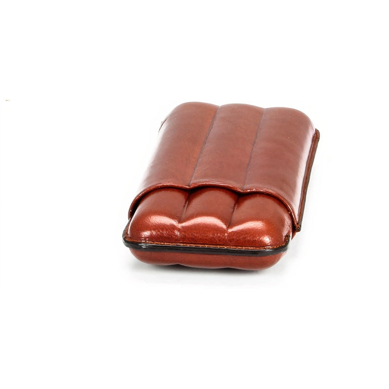 Estojo triplo para Coronas Goatskin Havane - Mercado de Luxo - O Maior E-Commerce de Bens, Produtos e Serviços de Luxo do Brasil.