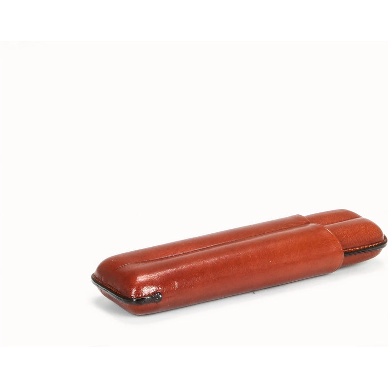 Estojo duplo para Coronas 492 Havane Goatskin - Mercado de Luxo - O Maior E-Commerce de Bens, Produtos e Serviços de Luxo do Brasil.