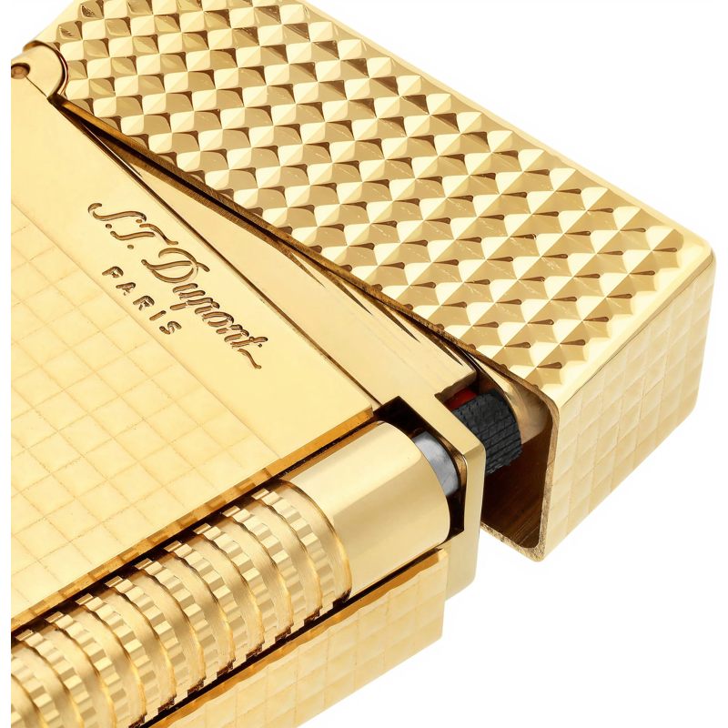 Isqueiro Le Grand Cling com cabeça de diamante em dourado C23009 - Mercado de Luxo - O Maior E-Commerce de Bens, Produtos e Serviços de Luxo do Brasil.