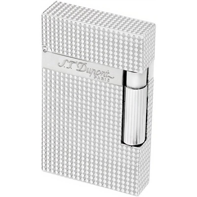 Isqueiro Linha 2 16184 modelo diamante folheado a prata - Mercado de Luxo - O Maior E-Commerce de Bens, Produtos e Serviços de Luxo do Brasil.