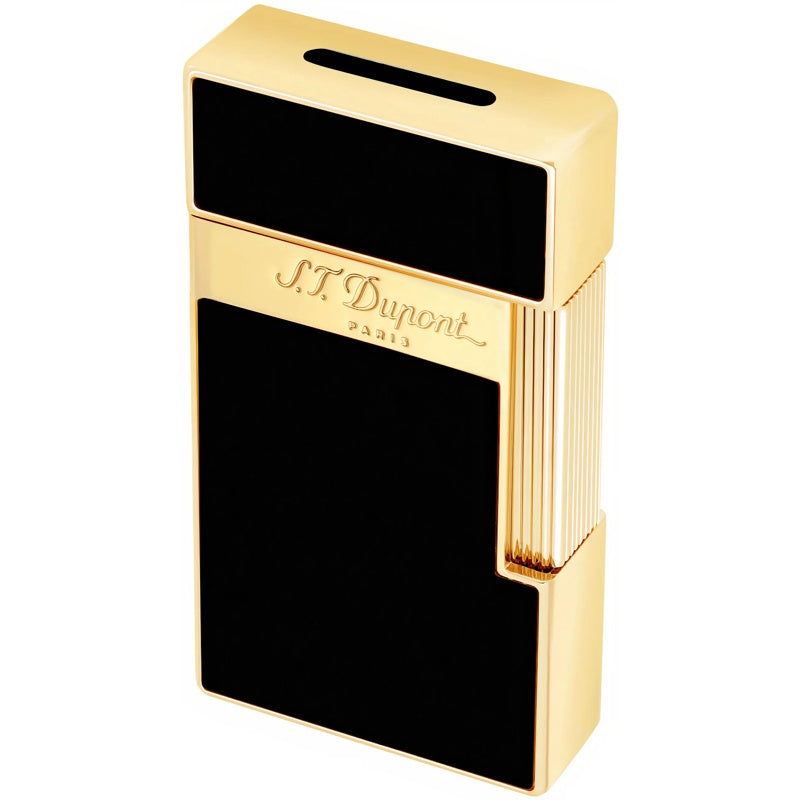 Isqueiro Biggy Preto Lacado Dourado 025002 - Mercado de Luxo - O Maior E-Commerce de Bens, Produtos e Serviços de Luxo do Brasil.