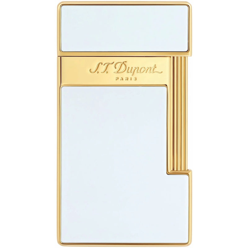 Isqueiro Slimmy Branco Lacado Dourado 028004 - Mercado de Luxo - O Maior E-Commerce de Bens, Produtos e Serviços de Luxo do Brasil.