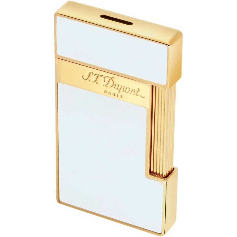 Isqueiro Slimmy Branco Lacado Dourado 028004 - Mercado de Luxo - O Maior E-Commerce de Bens, Produtos e Serviços de Luxo do Brasil.