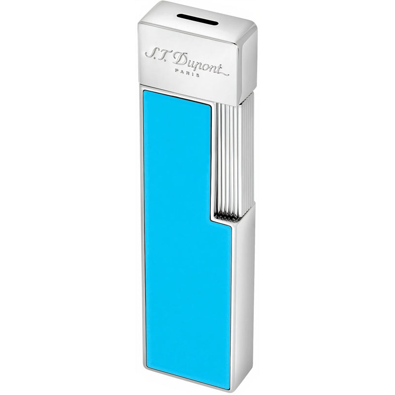 Isqueiro Twiggy Lighter Azul Claro Lacado Cromado 030007 - Mercado de Luxo - O Maior E-Commerce de Bens, Produtos e Serviços de Luxo do Brasil.
