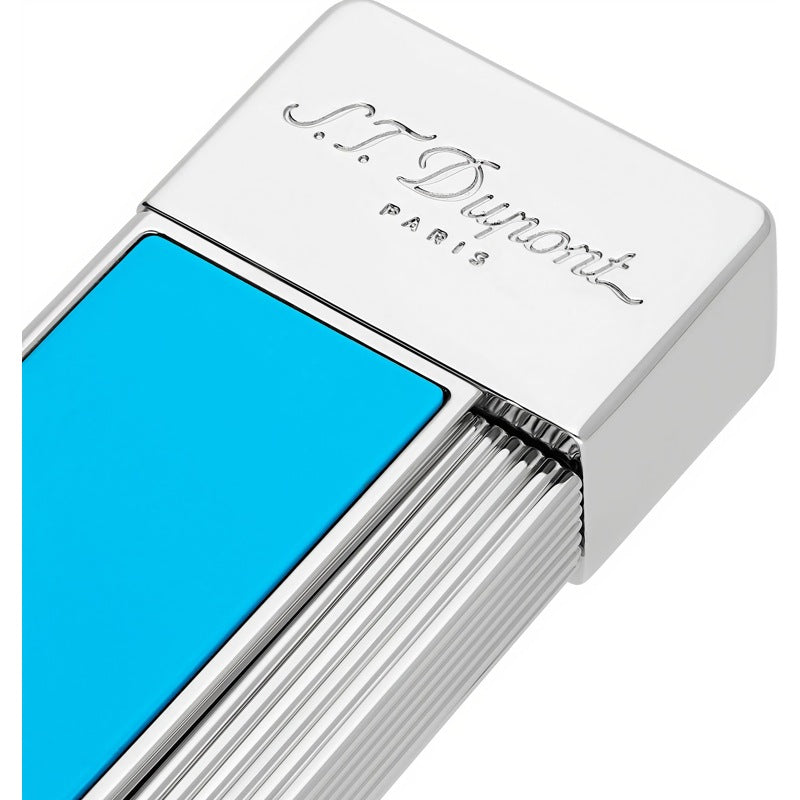 Isqueiro Twiggy Lighter Azul Claro Lacado Cromado 030007 - Mercado de Luxo - O Maior E-Commerce de Bens, Produtos e Serviços de Luxo do Brasil.