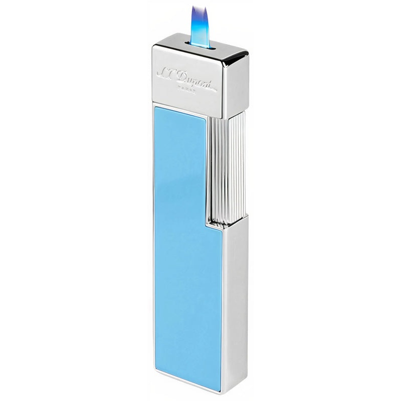 Isqueiro Twiggy Lighter Azul Claro Lacado Cromado 030007 - Mercado de Luxo - O Maior E-Commerce de Bens, Produtos e Serviços de Luxo do Brasil.